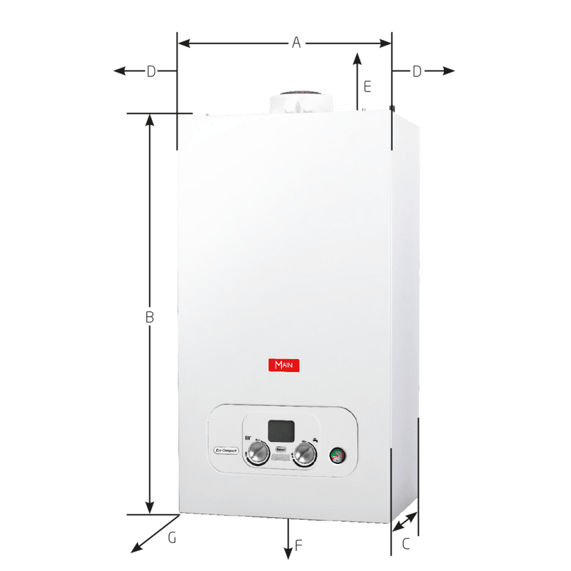 Baxi MainEco Compact 25kW Combi Boiler - 7906992 - Getplumb