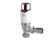 Drayton Auto-Balancing TRV4 Classic Thermostatic Radiator Valve – 15 mm Angled, Lockshield Included - Getplumb