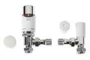 Drayton Auto-Balancing TRV4 Classic Thermostatic Radiator Valve – 15 mm Angled, Lockshield Included - Getplumb