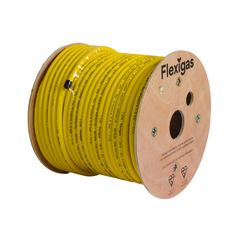 FlexiGas 22mm Double Sleeved Flexible Gas Pipe - 75m Spool - Getplumb