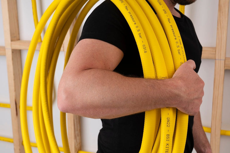 FlexiGas 50mm Double Sleeved Flexible Gas Pipe - 100m Spool - Getplumb