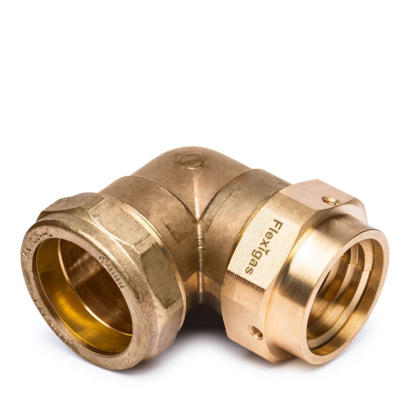 FlexiGas DN15 x 28mm Copper Elbow - Getplumb