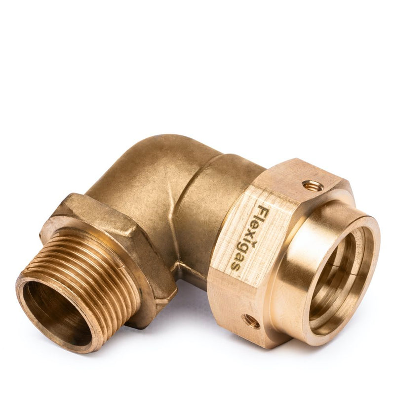 FlexiGas DN22 x 1" Male BSP Elbow  - Getplumb