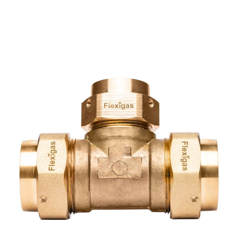 FlexiGas DN22 x DN15 x DN15 Reducing Tee  - Getplumb