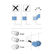 Geberit ø90 mm Offset WC Frame Outlet Connector — Stepped 50 mm, for Wall-Hung Frames - Getplumb