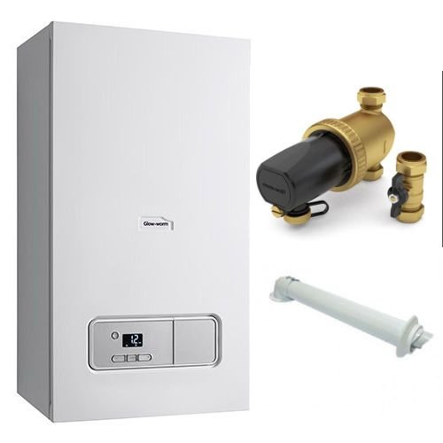 Glow - worm Energy Combi Boiler 25kW with Flue & Filter – High Efficiency Heating Solution - Getplumb