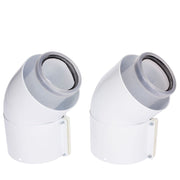 Glowworm 45 Degree Elbow (Pair) - Getplumb