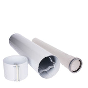 Glowworm Air/Flue Duct 1.0 Metre Extension 80/125kW - Getplumb