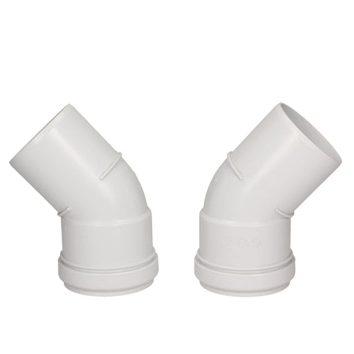 Glowworm PMK 45 Degree Elbow White - Getplumb