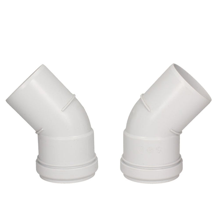 Glowworm PMK 45 Degree Elbow White - Getplumb