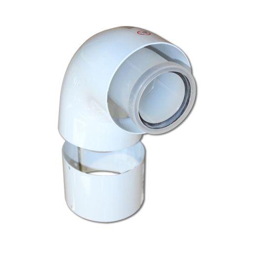 Glowworm PMK 87 Degree Elbow White - Getplumb