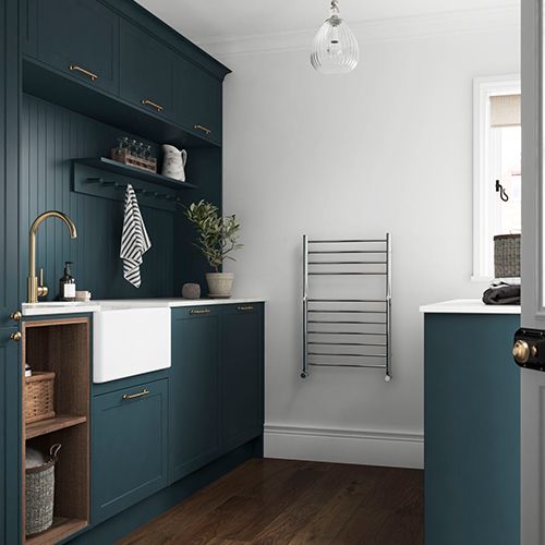 Henrad 1500 x 500 Stainless Steel Towel Rail Polished Steel - Getplumb