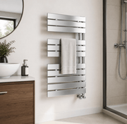 Henrad Concord Side Chrome Designer Towel Radiator – 1730 x 500mm - Getplumb