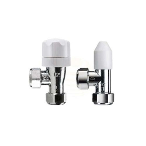 Honeywell 15mm Manual Valve & Lockshield Angled Body - Getplumb