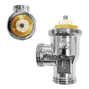 Honeywell 15mm Manual Valve & Lockshield Angled Body - Getplumb