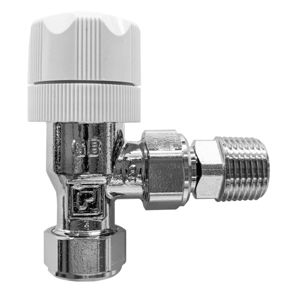 Honeywell 15mm Manual Valve & Lockshield Angled Body - Getplumb