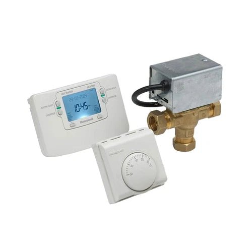 Honeywell Programable Thermostat Motorised Valve & Room Stat Pack - PU22AB940C - Getplumb