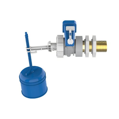 Hydroflo Side Inlet Float Valve with Brass Tail - Durable Plumbing Solution for Efficient Water Control - Getplumb