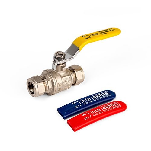 Inta 28mm Universal Lever Ball Valve - GAS / WRAS Approved for Reliable Flow Control - Getplumb