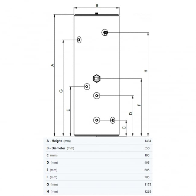 Joule Invacyl Standard In - Direct Unvented Cylinder 210 Litre - Stainless Steel - Getplumb