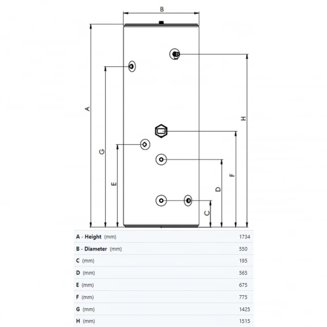 Joule Invacyl Standard In - Direct Unvented Cylinder 250 Litre - Stainless Steel - Getplumb