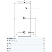 Joule Invacyl Unvented 120L Direct Cylinder Standard Stainless Steel - TRBMVD - 0120LFB - Getplumb