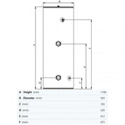 Joule Invacyl Unvented 150L Direct Cylinder Standard Stainless Steel - TRBMVD - 0150LFB - Getplumb