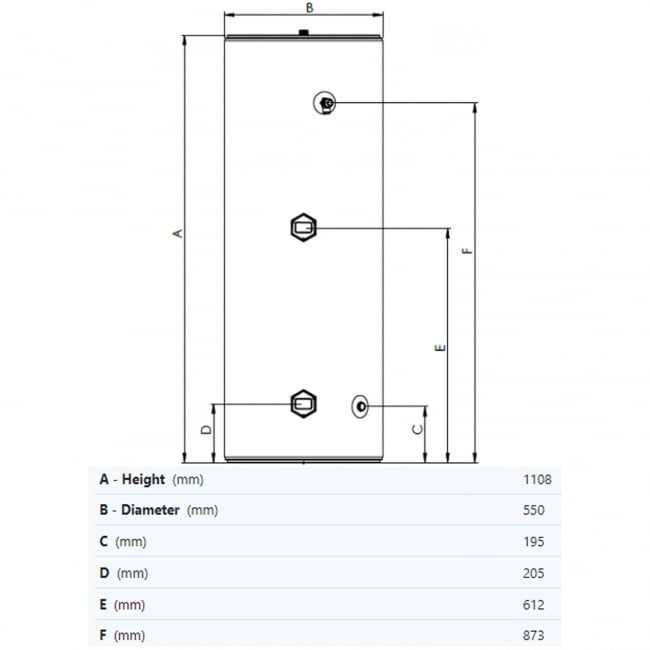Joule Invacyl Unvented 150L Direct Cylinder Standard Stainless Steel - TRBMVD - 0150LFB - Getplumb