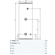 Joule Invacyl Unvented 180L Direct Cylinder Standard Stainless Steel - TRBMVD - 0180LFB - Getplumb