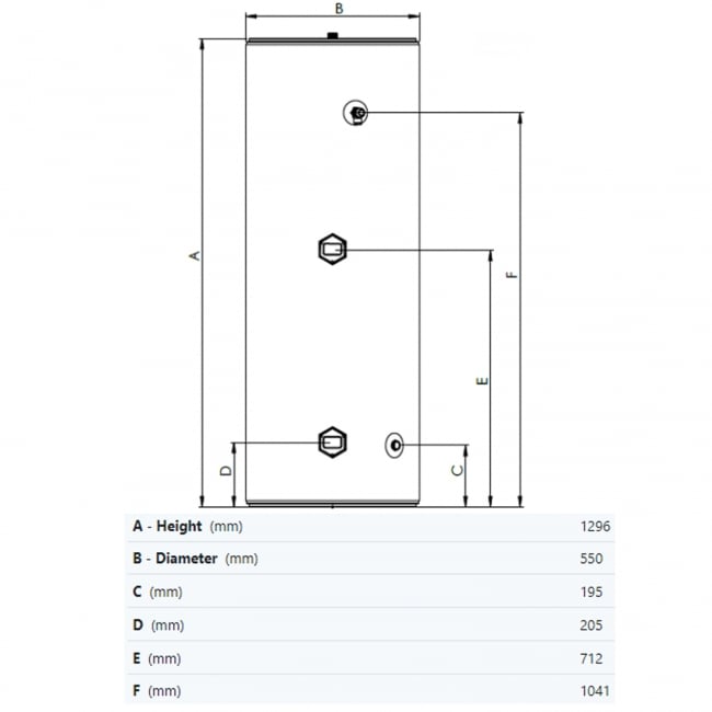 Joule Invacyl Unvented 180L Direct Cylinder Standard Stainless Steel - TRBMVD - 0180LFB - Getplumb