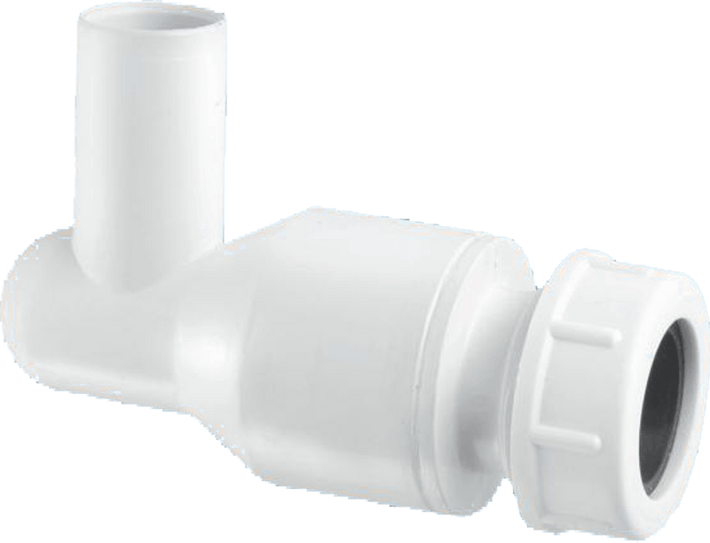 McAlpine 0.75" Overflow 90° Non - Return Valve Bend - R29NRV - Getplumb
