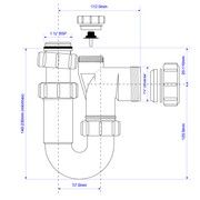 McAlpine 1.25" Adjustable Silent P Trap - ASA10V - Getplumb