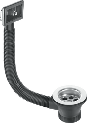 McAlpine 1.5" Sink Waste with Rectangular Overflow - FSW2PR70 - Getplumb