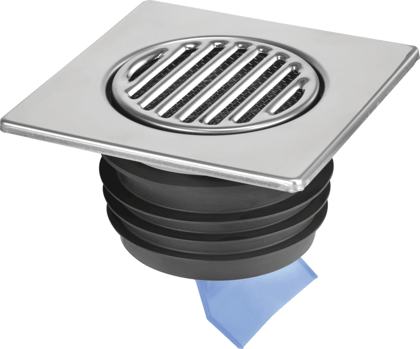 McAlpine 150mm Stainless Steel Tile Insert with Silicone Non - Return Valve – FGT150SV110 - Getplumb