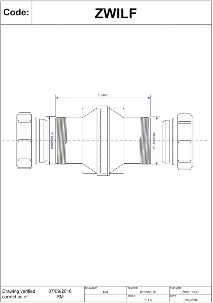 McAlpine 2 Inch Inline Screened Filter Coupler - ZWILF - Getplumb