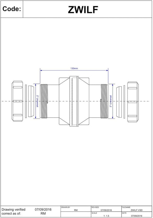 McAlpine 2 Inch Inline Screened Filter Coupler - ZWILF - Getplumb