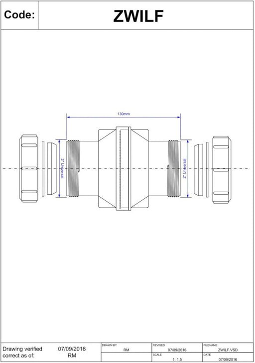 McAlpine 2 Inch Inline Screened Filter Coupler - ZWILF - Getplumb