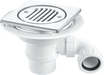 McAlpine 50mm Water Seal Trap | 150mm Square Polished Stainless Steel Tile - TSG1T6SSSTW295 - Getplumb