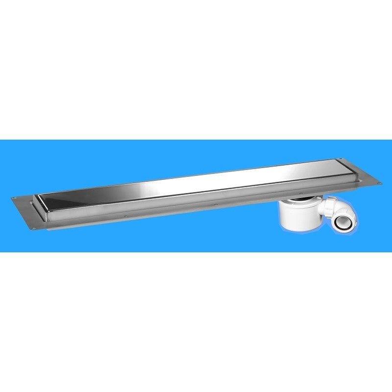 McAlpine 600 mm Brushed Finish Channel Drain - CD600B - Getplumb