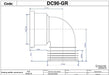McAlpine 90 Degree Drain Connector - Grey - DC90GR - Getplumb