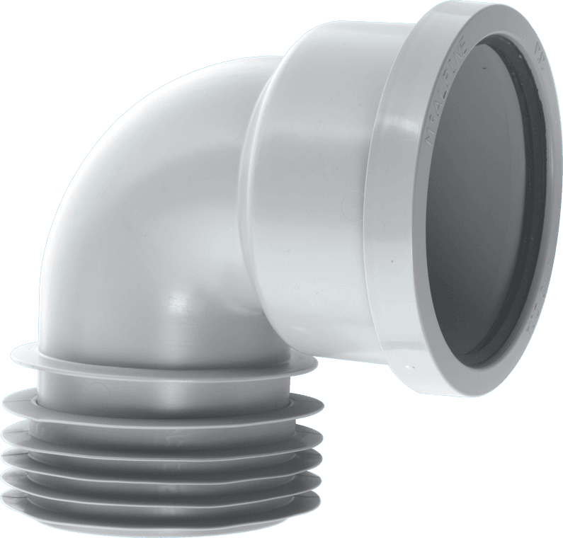 McAlpine 90 Degree Drain Connector - Grey - DC90GR - Getplumb