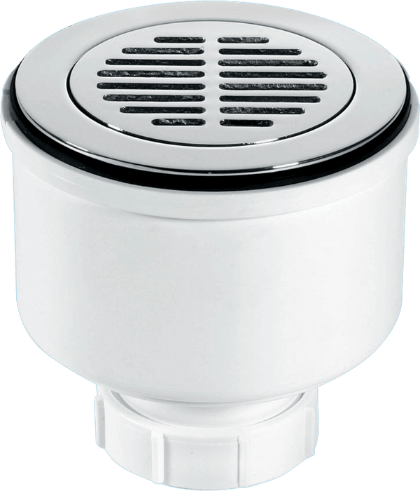 McAlpine 90 mm Vertical Shower Trap - Chrome - Plated Brass - ST90CPBSV - Getplumb