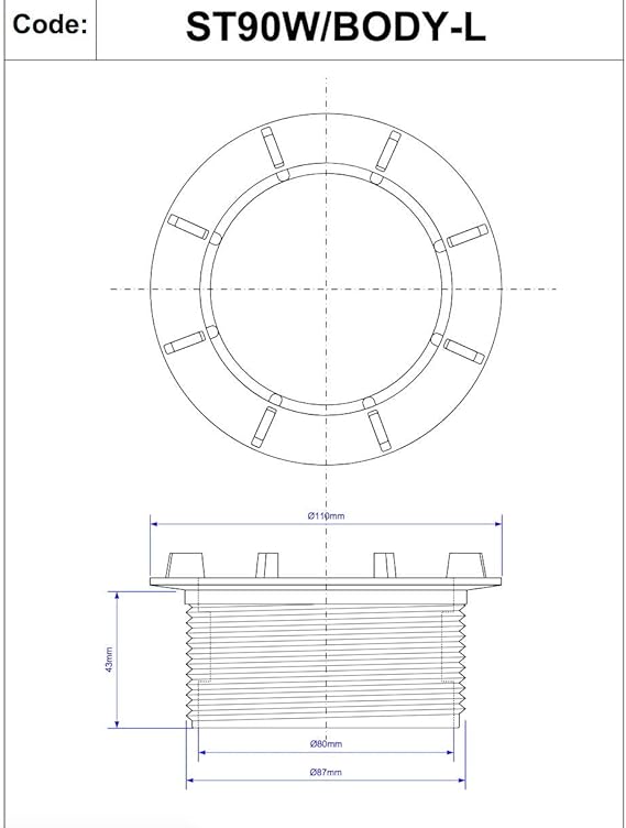 McAlpine 90mm Long Waste for ST90 – Sink Drain Extension, Reliable Plumbing Fitting - Getplumb