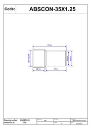 McAlpine ABSCON 35mm x1.25 ABS to Solvent Adaptor - Getplumb