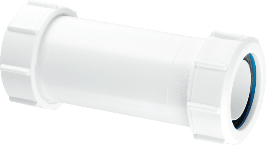 McAlpine Adjustable Straight Connector 1.25" - MS18E - Getplumb