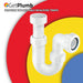 McAlpine ASA10 Adjustable Basin P Trap for bathroom basin's waste and 1 - 1/4" waste pipe - Getplumb