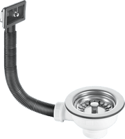 McAlpine Basket Strainer Waste with Rectangular Overflow - BWSTOFRS - Stainless Steel - Getplumb