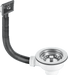 McAlpine Basket Strainer Waste with Rectangular Overflow - BWSTOFRS - Stainless Steel - Getplumb