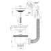 McAlpine Basket Strainer Waste with Rectangular Overflow - BWSTOFRS - Stainless Steel - Getplumb