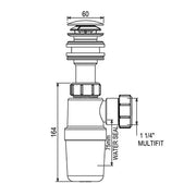 McAlpine BK1 All in One Fast Fix Basin Clicker Waste with Bottle Trap - Getplumb